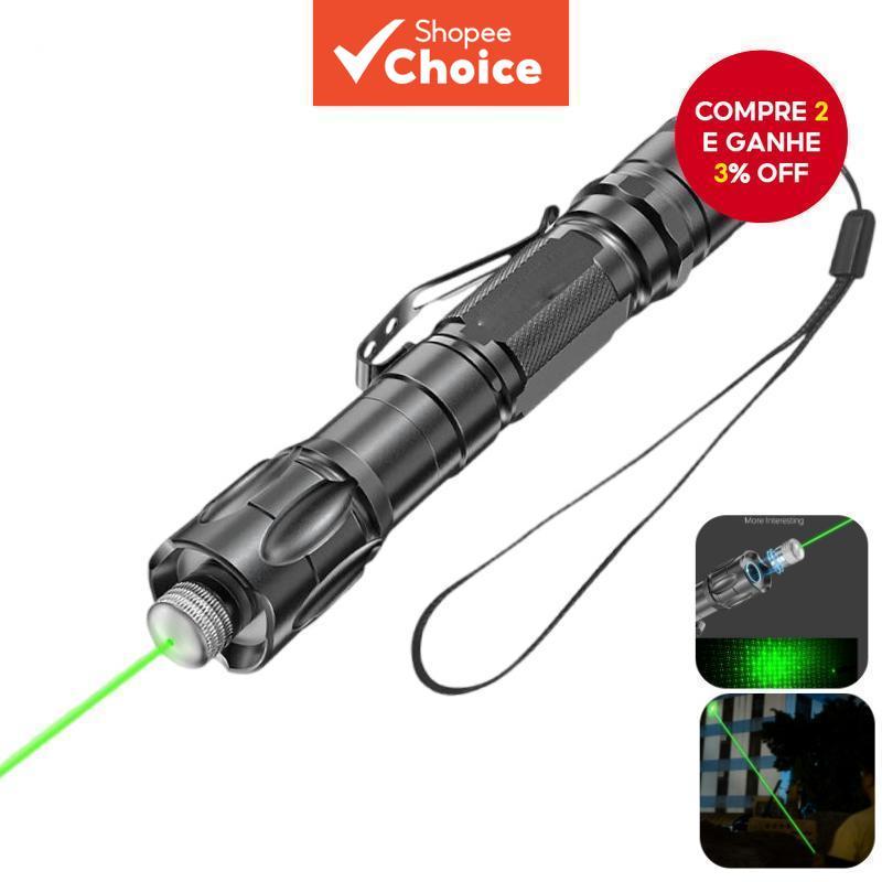 Caneta Laser Verde Potente 20000m - Caneta Pointer 18650 USB Recarregável, Luz Laser Pointer, Brinquedo Laser