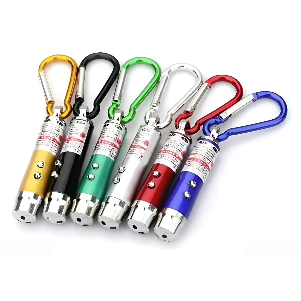 Caixa 24 Peças Laser LED 3 em 1 Mini Lanterna Led Detector Nota Falsa Luz Negra Light & key chan