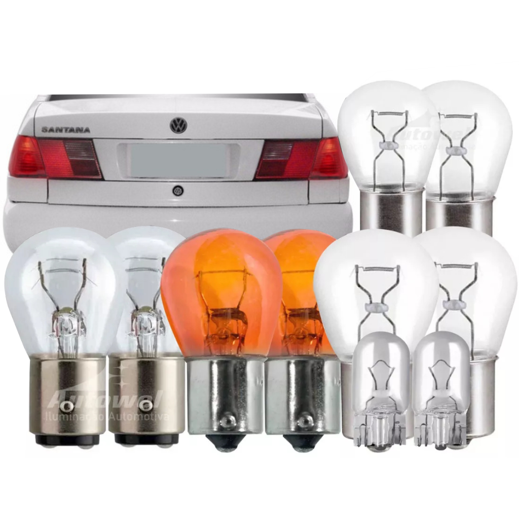 Kit Lâmpadas Lanterna Traseira Santana Quantum Apolo Logus Pointer Fusca Kombi