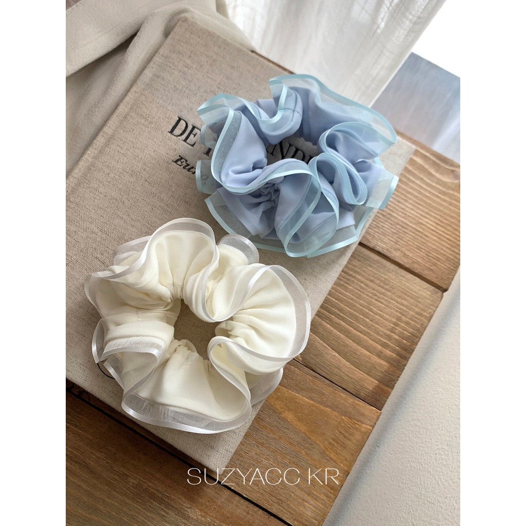 Suzyacc kr Daily Commuter Lace Light Gaze Anel de cabelo Simples Nicho All-Match Commuter Acessórios de cabelo Faixa de