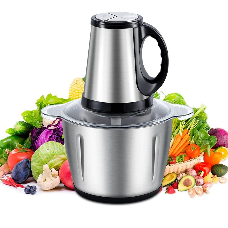 3L Picador De Alimentos Moedor De Carne Mixer Elétrica Processador Cozinha Casa Alho 110v E 220V - No Brasil