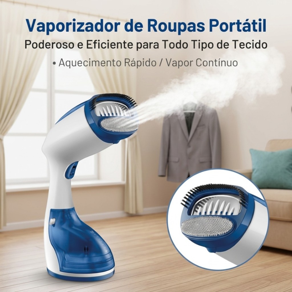 Passadeira A Vapor Portátil Vaporizador Tira Amasso e Rugas das Roupas 1100W 110V E 220V NO BRASIL PRONTA ENTREGA