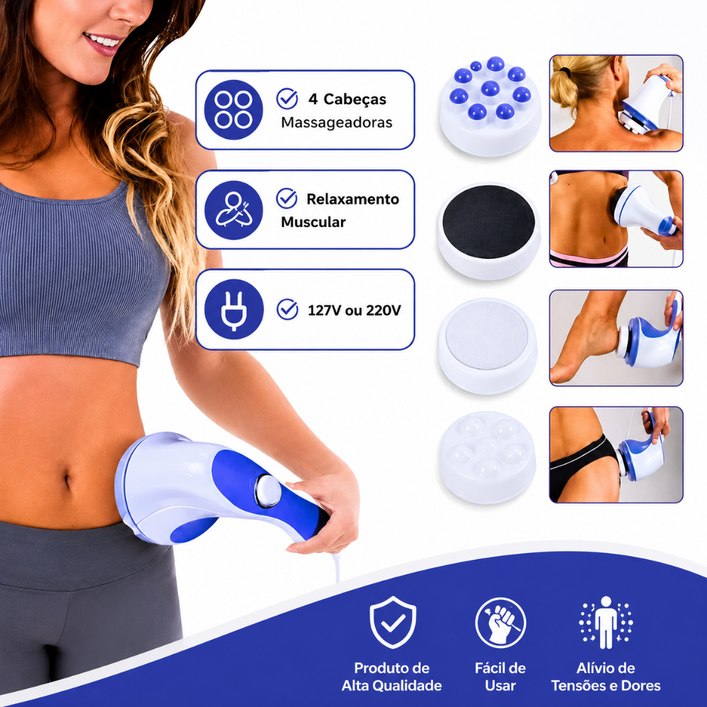 Massageador Orbital Profissional 360 Graus 110v E 220v 2500 Rotações Por Minuto Envio Imediato Para Todo O Brasil
