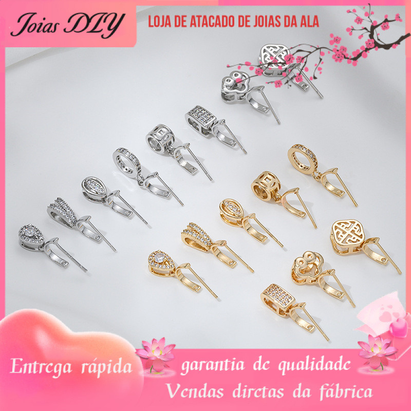 Preservação de cor forte 14K banhado a ouro agulha longa pingente de jade fivela de semente de girassol DIY cristal jade