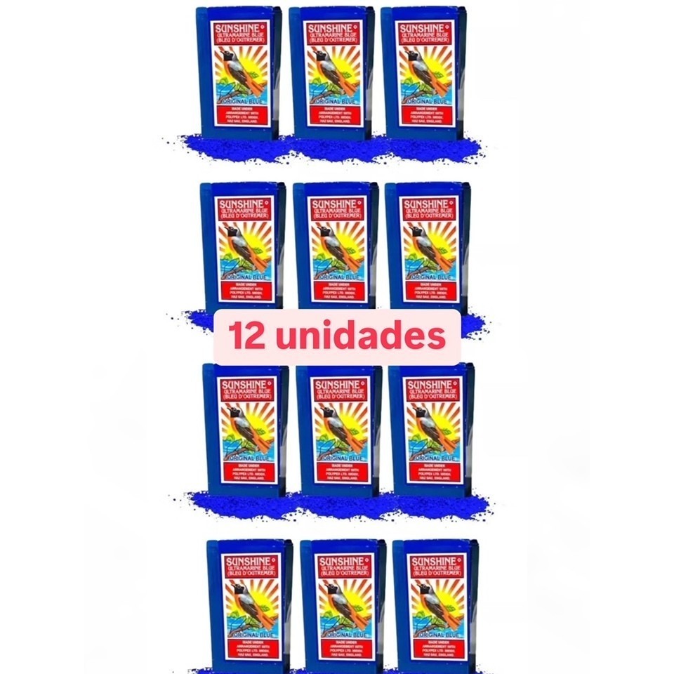 12 unidades Wagi Oagi Anil Sunshine Ultramarine Africano Importado PÓ para Limpeza Espiritual e Branqueador de Roupas