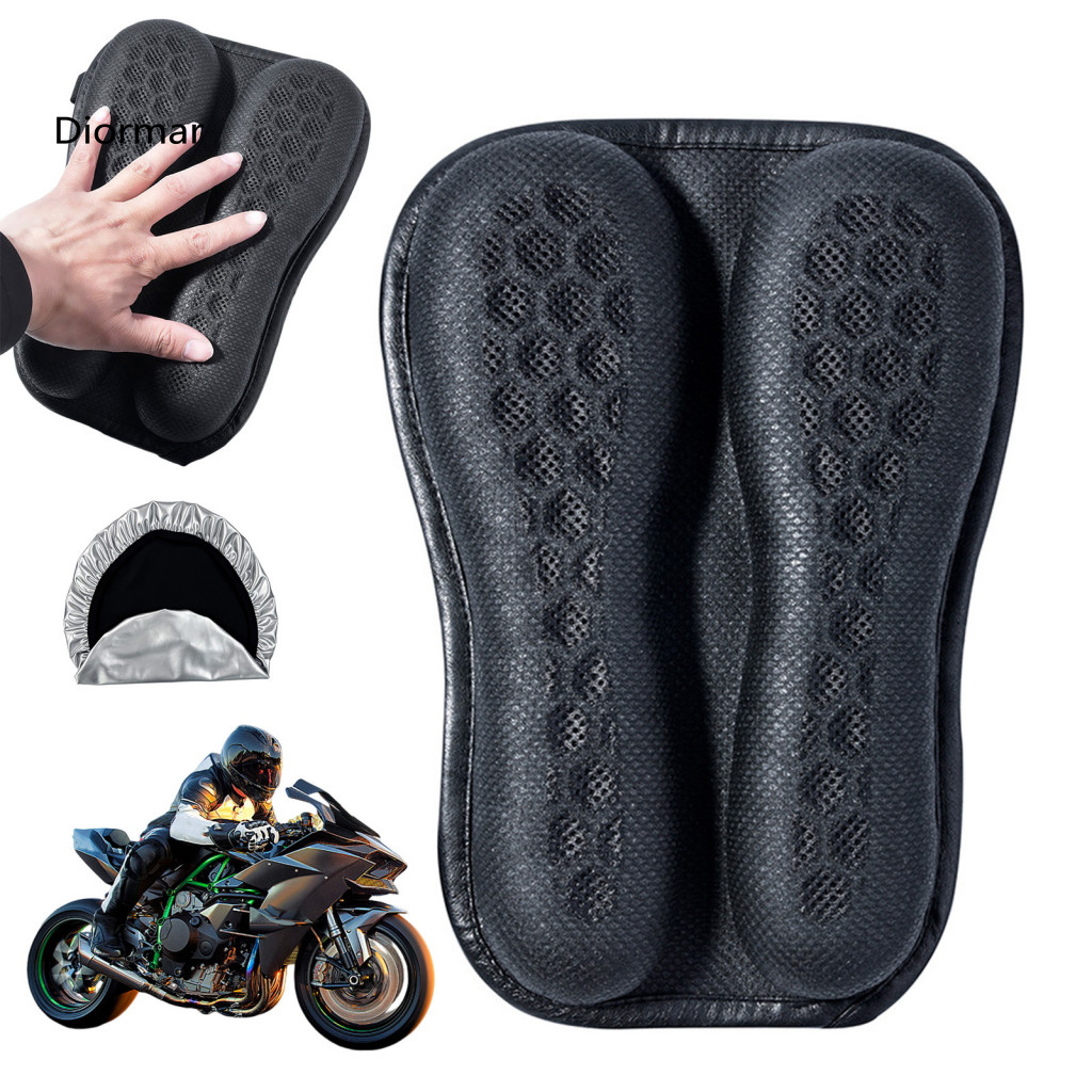 Moisture-wicking Motorcycle Seat Cushion Comfortable Pad Gel Breathable Waterproof Shock Absorbing Comfort for Cruiser