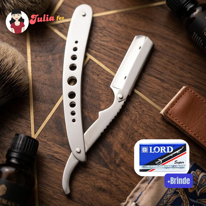 Navalha Aco Inox Euphoria Antelope Ref.3350 +Brinde Lamina Lord 5un