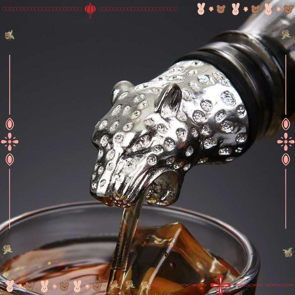 Pourer De Vinho , Rolhas De Garrafa De Liga De Zinco Com Cabeça De Leopardo/Leão/Antelope , Aeradores Portáteis , Suprim