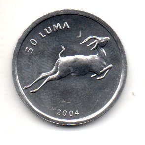 Moeda Nagorno-Karabak 50 Luma Comemorativa (Antelope) 2004 Moeda Antiga Estrangeira