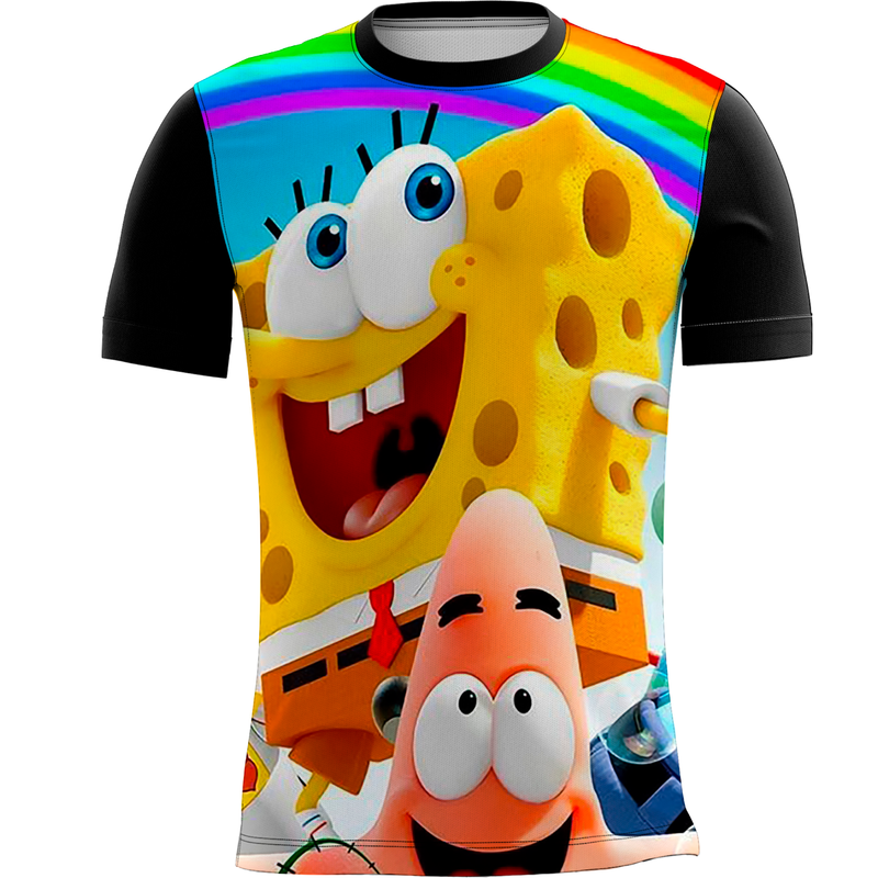 Camiseta Personalizada Bob Esponja Animação Aventura 01_x000D_