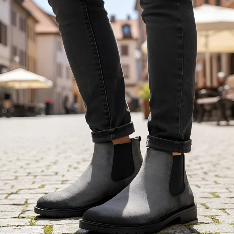 Bota Chelsea Masculina Cano Curto Elástico Lateral Calce Fácil Solado Macio Leve Conforto Homem Moda