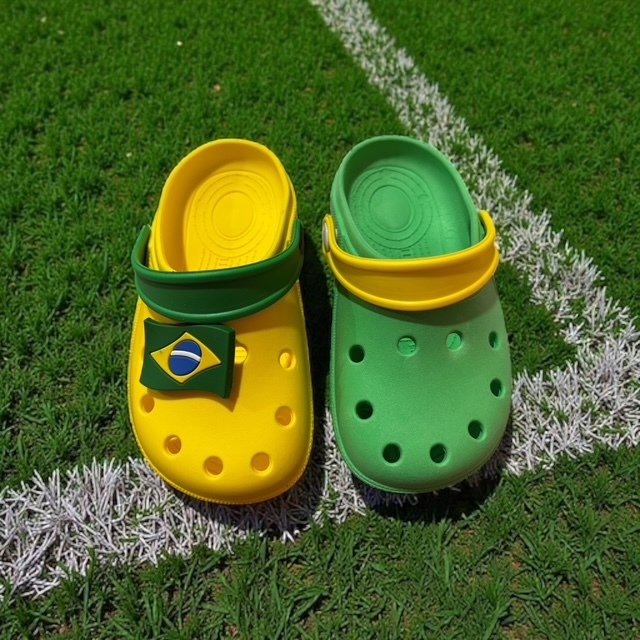 Chinelo Papete Sandália Infantil Torcedor BRA 19 ao 32 Leve Confortável Macia