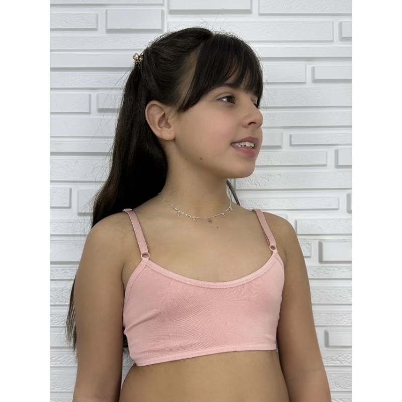Sutiã Kit com 6 Básico Sem bojo Colegial Infantil