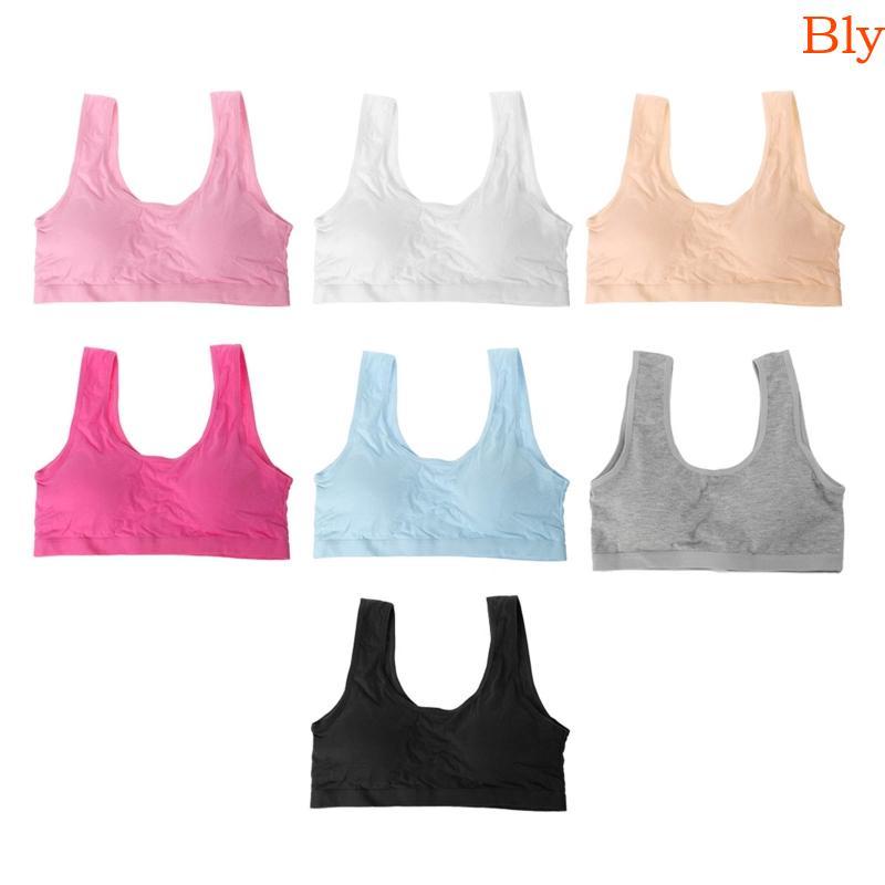 Bly Training Racerback Bras Girl's Starter Sports Sutiãs Acolchoamento Removível