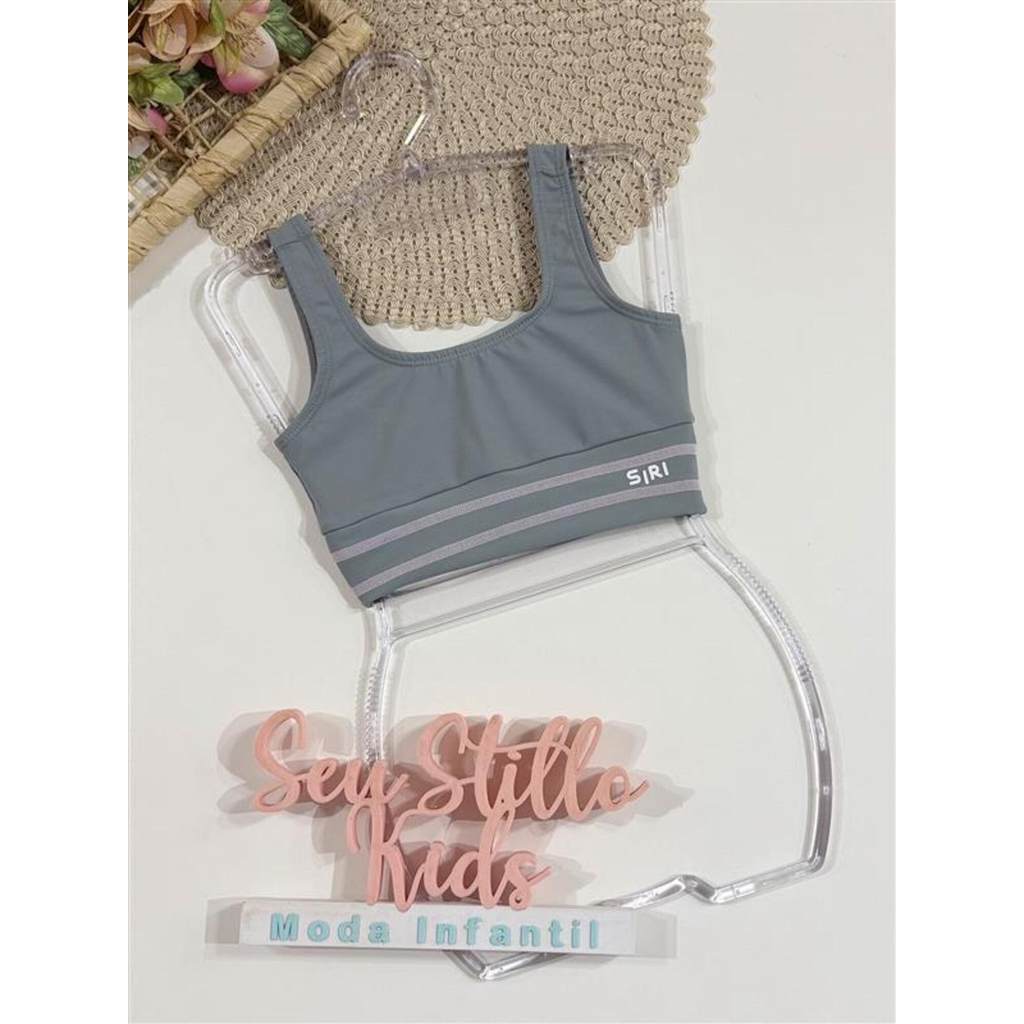 Top Infantil Siri Kids Sport Amanda Nagoya Cinza 42652