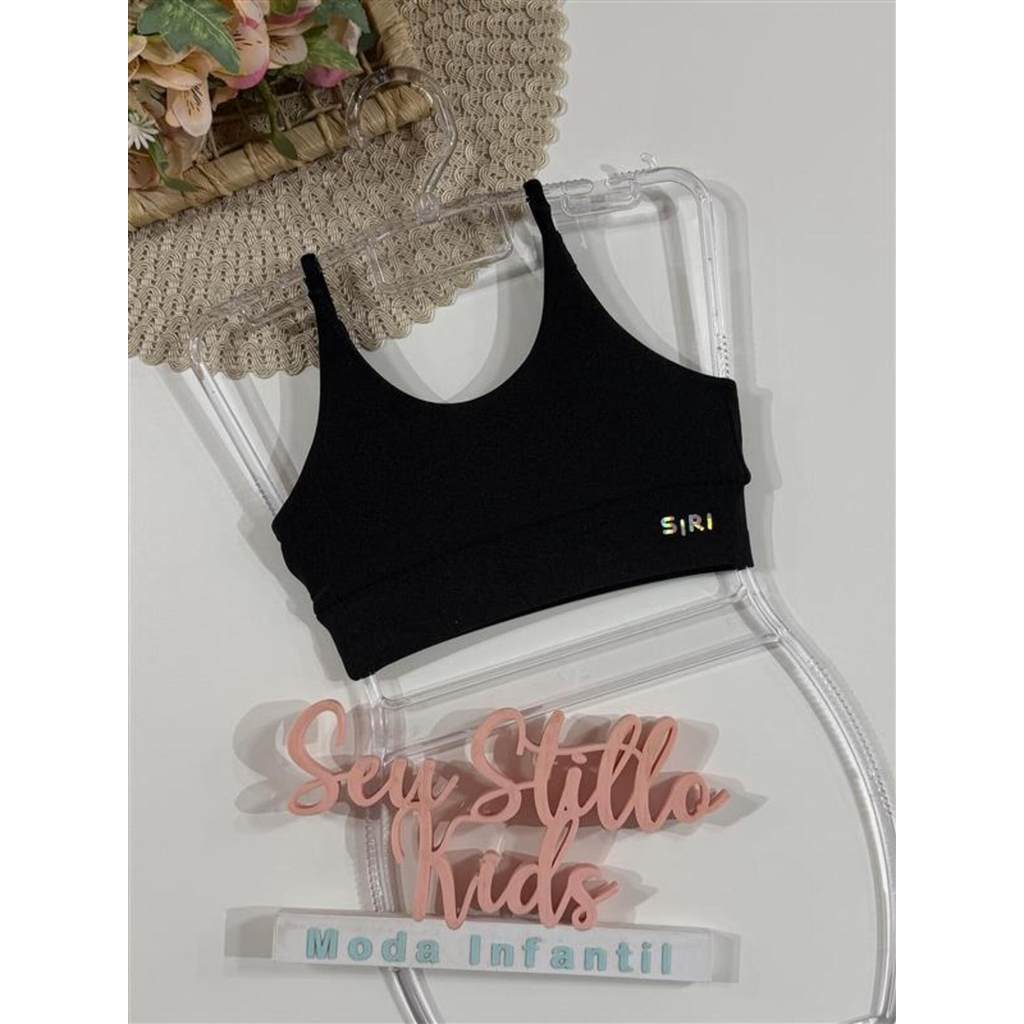 Top Infantil Siri Kids Sport Sara Nagoya Preto 42599