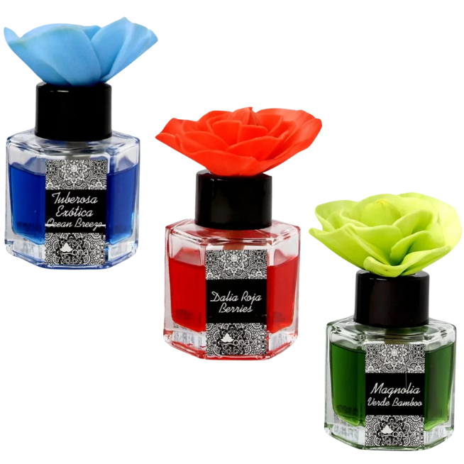 Aromatizante Flor Ona 50ml | Bambu, Frutas Doces e Lavanda - Escolha seu Difusor de Aroma