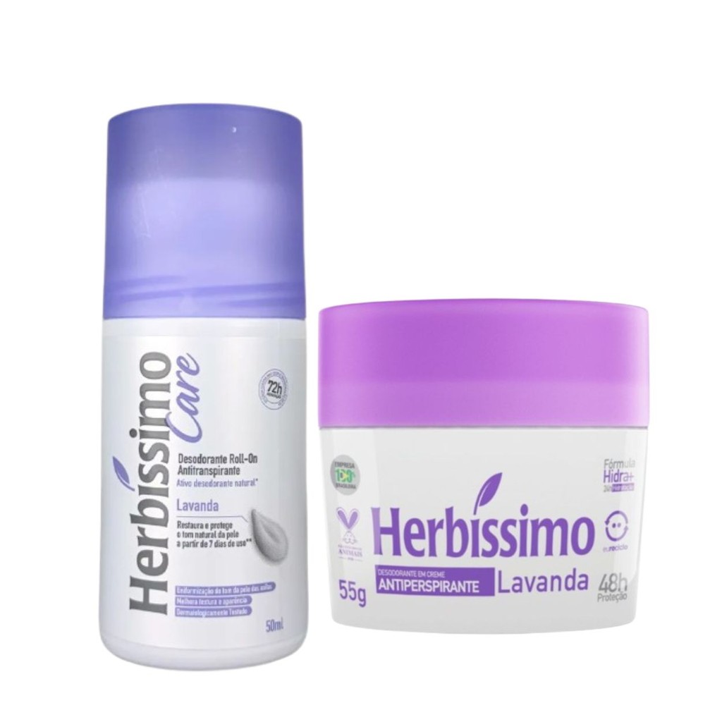 Kit Desodorante Roll-On+Pote Lavanda Herbíssimo 50Ml - Dana