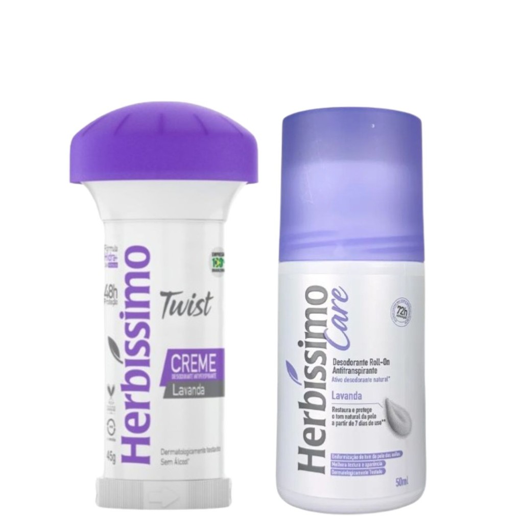 Kit Desodorante Roll-On e Twist Lavanda Herbíssimo 50Ml - Dana