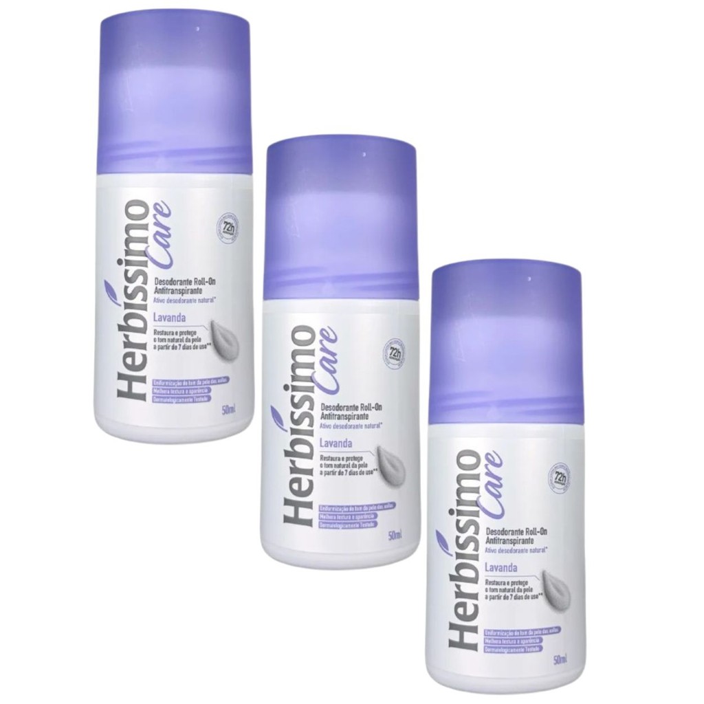 Kit 3 Desodorante Roll-On Lavanda Herbíssimo 50Ml - Dana