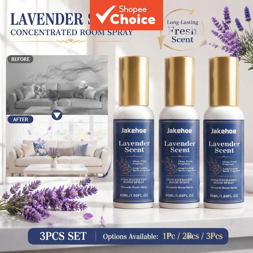 Spray de Ambiente com Extrato de Lavanda, Perfume Fresco para Casa e Escritório, 50ML