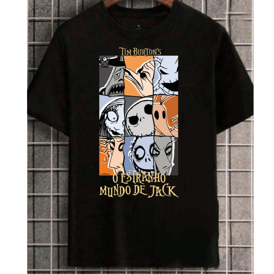 Camisetas Pretas Horror Movies T-shirt Oversized Filmes Halloween Blusa Manga Curta 100% Algodão Camisa Moda Punk Paranormal Super Natural