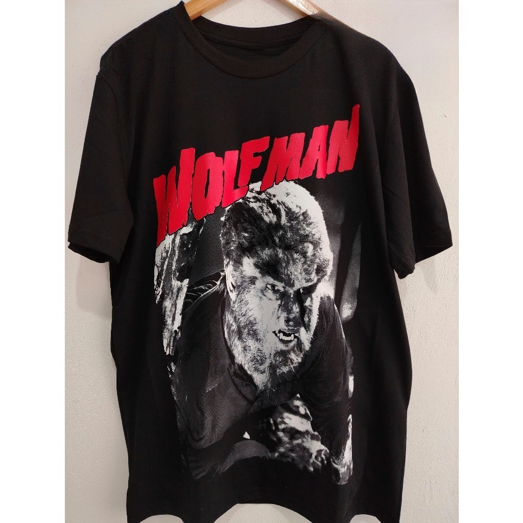 [Camiseta Premium em Algodão Puro]GXG Camisa Filme Terror Wolfman - Camiseta Halloween Horror Unissex
