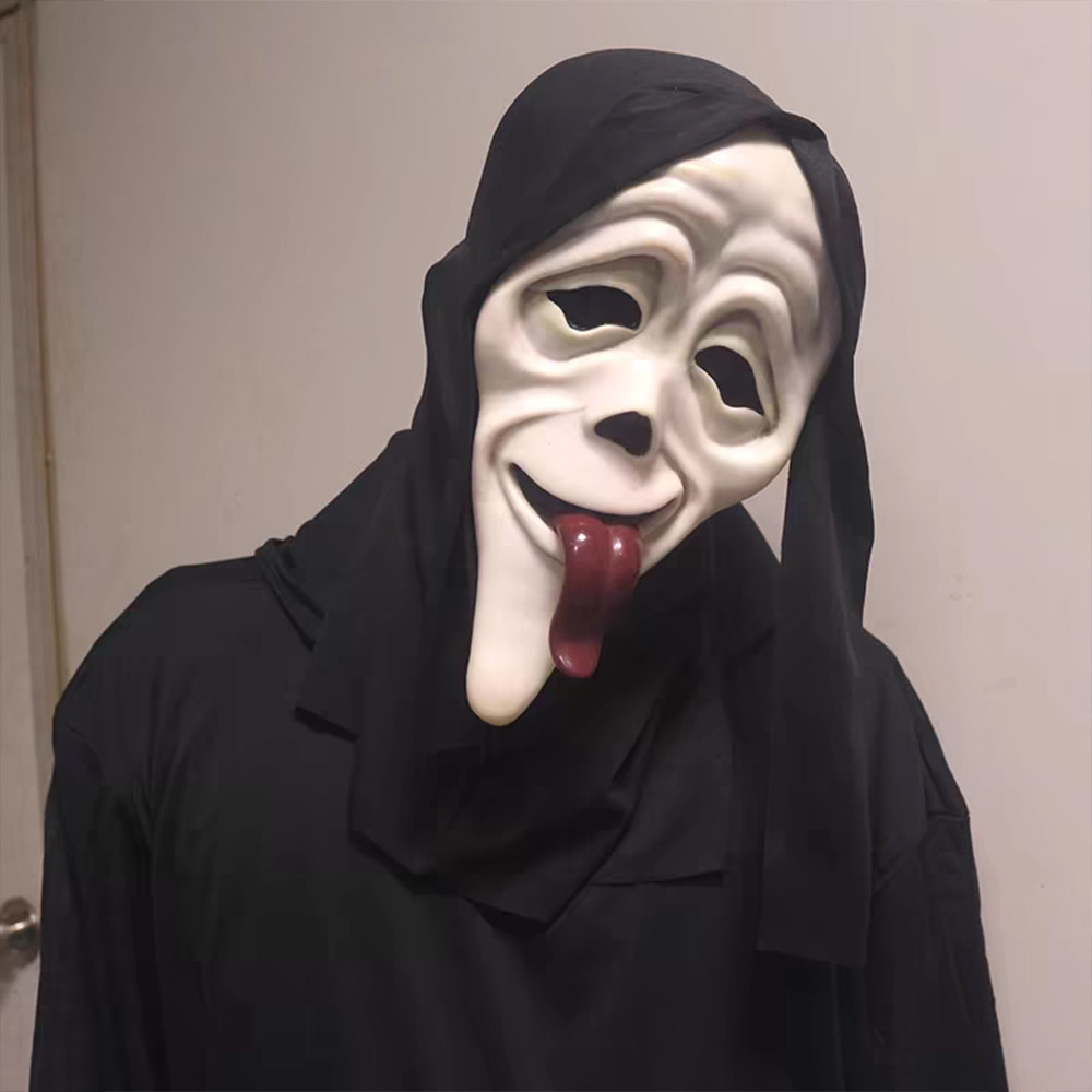 Halloween Ghost Scream Movie Horror Face Mask Cosplay Adult Costume Accessories Props