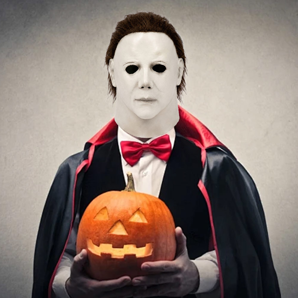 Michael Myers Mask Halloween Latex Full Head Mask Horror Movie Cosplay Costume Mask for Party Dress Up
