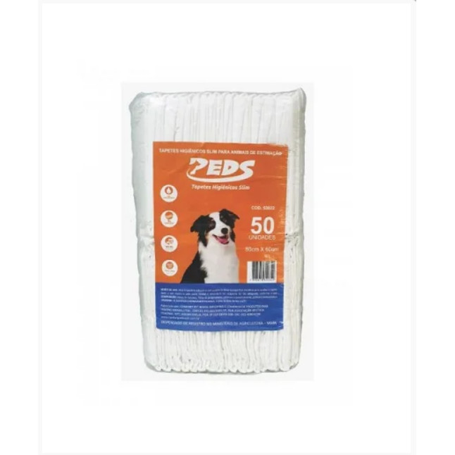 CONFORT PEDS SLIM TAPETE HIGIENICO  80X60 Com 50 Unidades