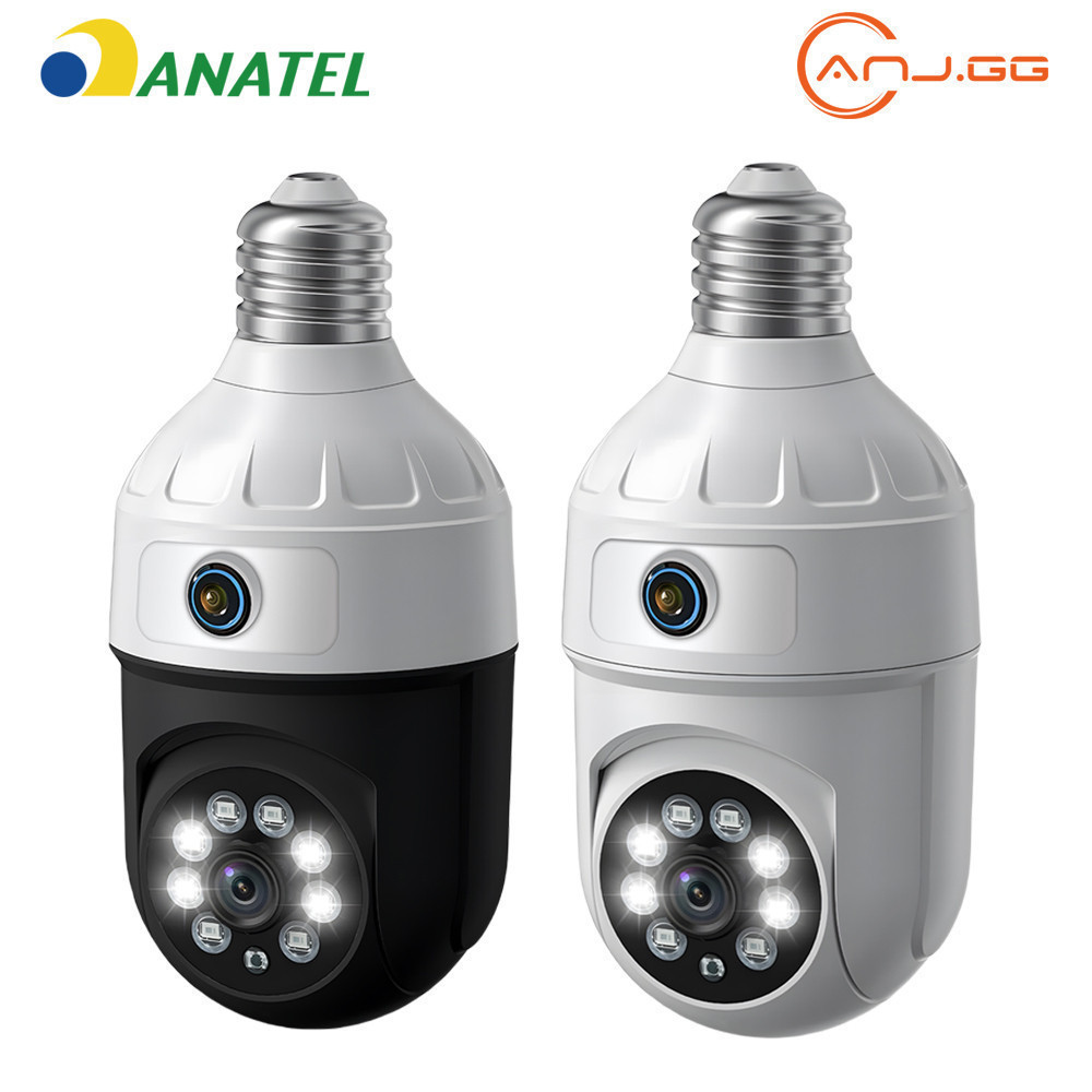 Câmera De Segurança lâmpada E27 Bulb PTZ IP Wifi Full HD 2 Lentes Visão Noturna Microfone ICSEE