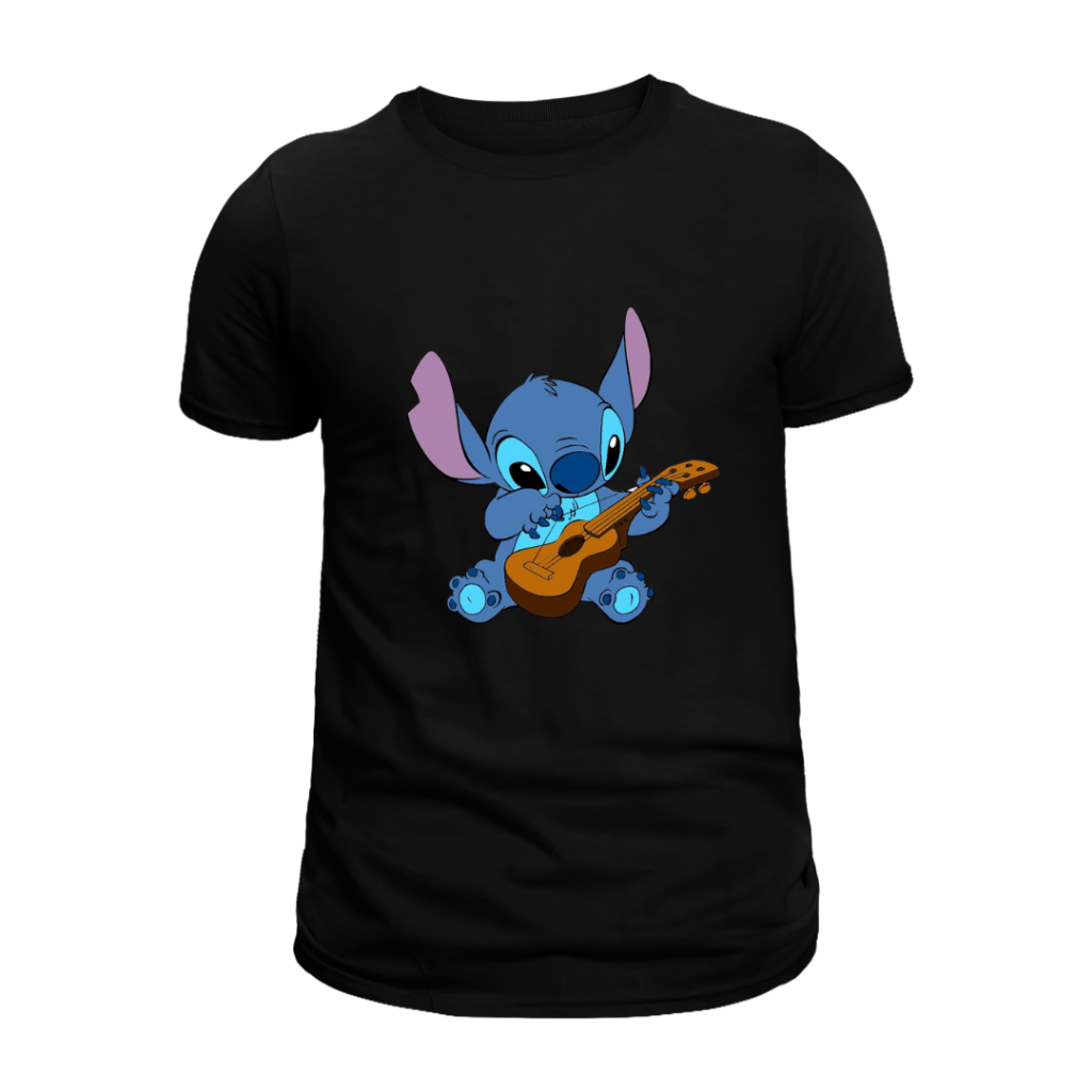 CAMISETA LILO STITCH VIOLÃO MALHA ALGODÃO PREMIUM UNISSEX LANÇAMENTO
