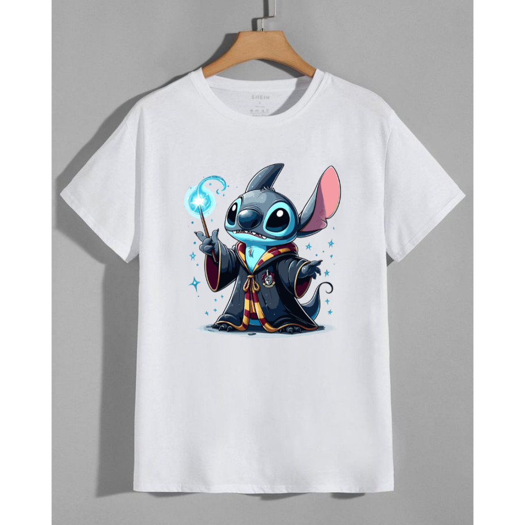 Camiseta Infantil Lilo & Stitch Potter do 04 ao 16 Blusa Desenho Jogos Games Animado Colorida Camisa algodão Unissex