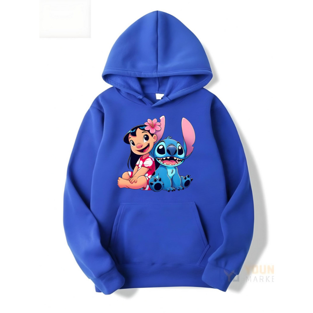 Moletom Lilo & Stitch Infantil 06 ao 16 Blusa Canguru Desenho Game Jogos Blusa Masculina e Feminina Unissex Kids