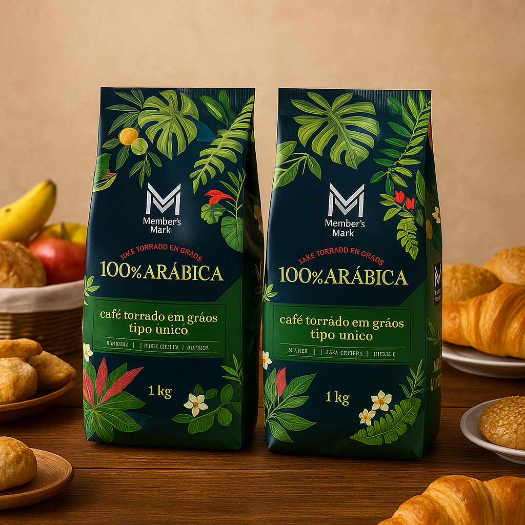 2kg Café em Grãos Members Mark Torra Italiana Importado Premium