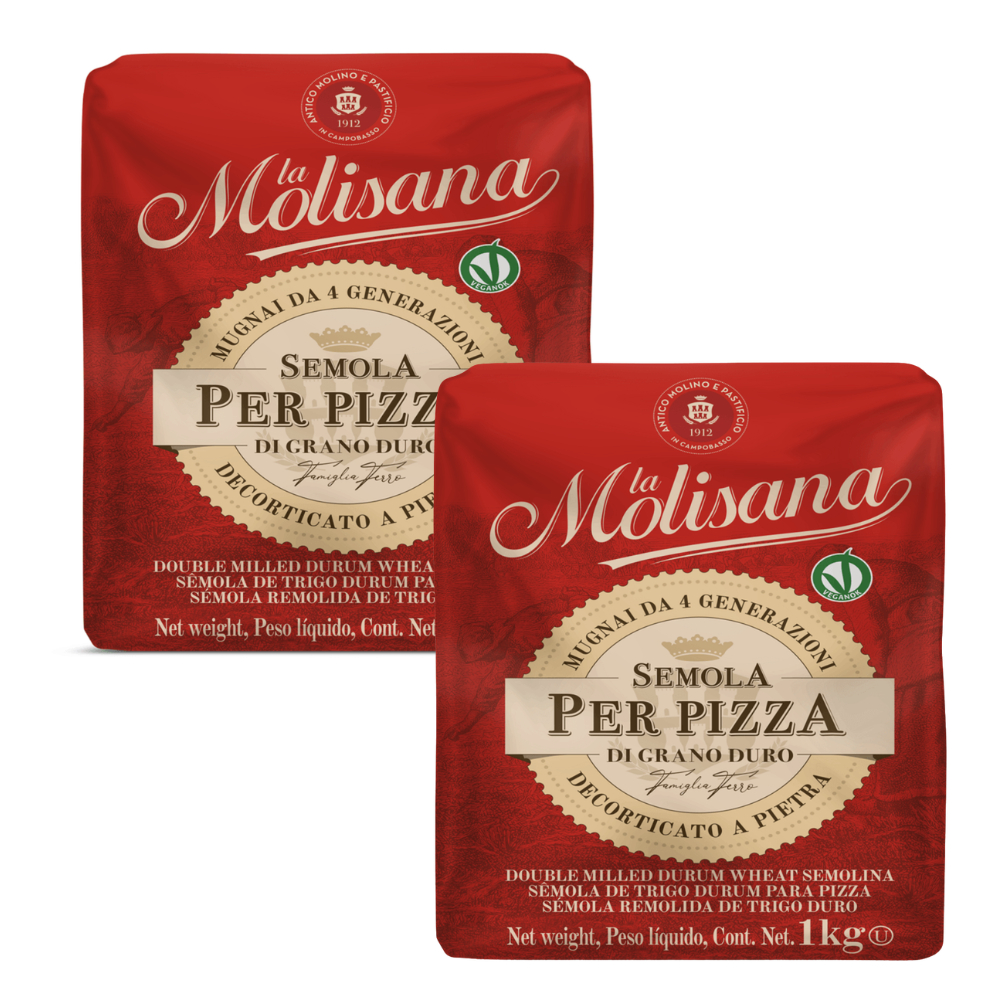Kit 2 Farinha Pizza Italiana La Molisana 1kg – Trigo Premium Importado