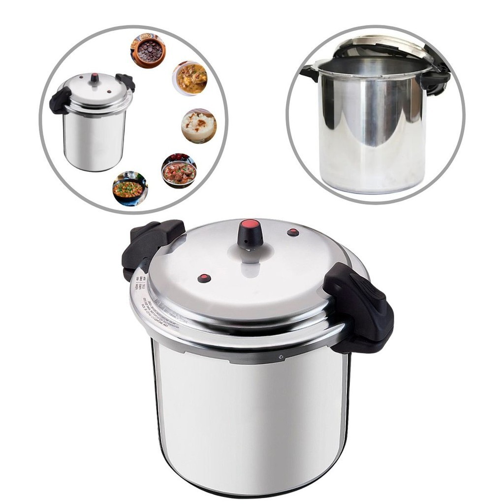 Panela De Pressão Premium Fechamento Externo 24 Litros Super Grande Feijão Carne Sopa Profissional Restaurante Cozinha Macarrao de panela
