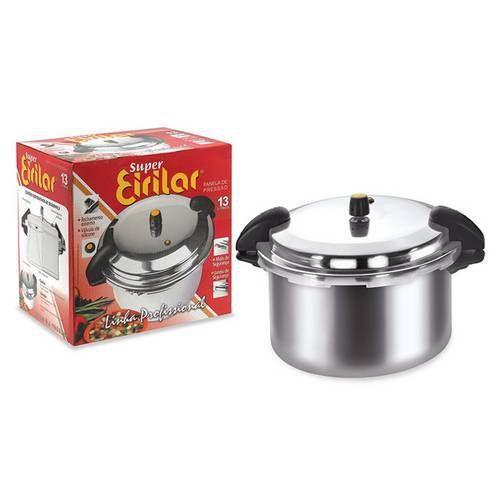 Panela de Pressão Industrial 13 Litros Fechamento Externo Polida Linha Profissional Eirilar