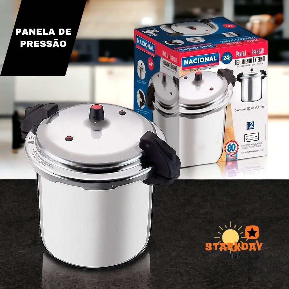 Panela de Pressão Profissional com Fechamento Externo 24 Litros