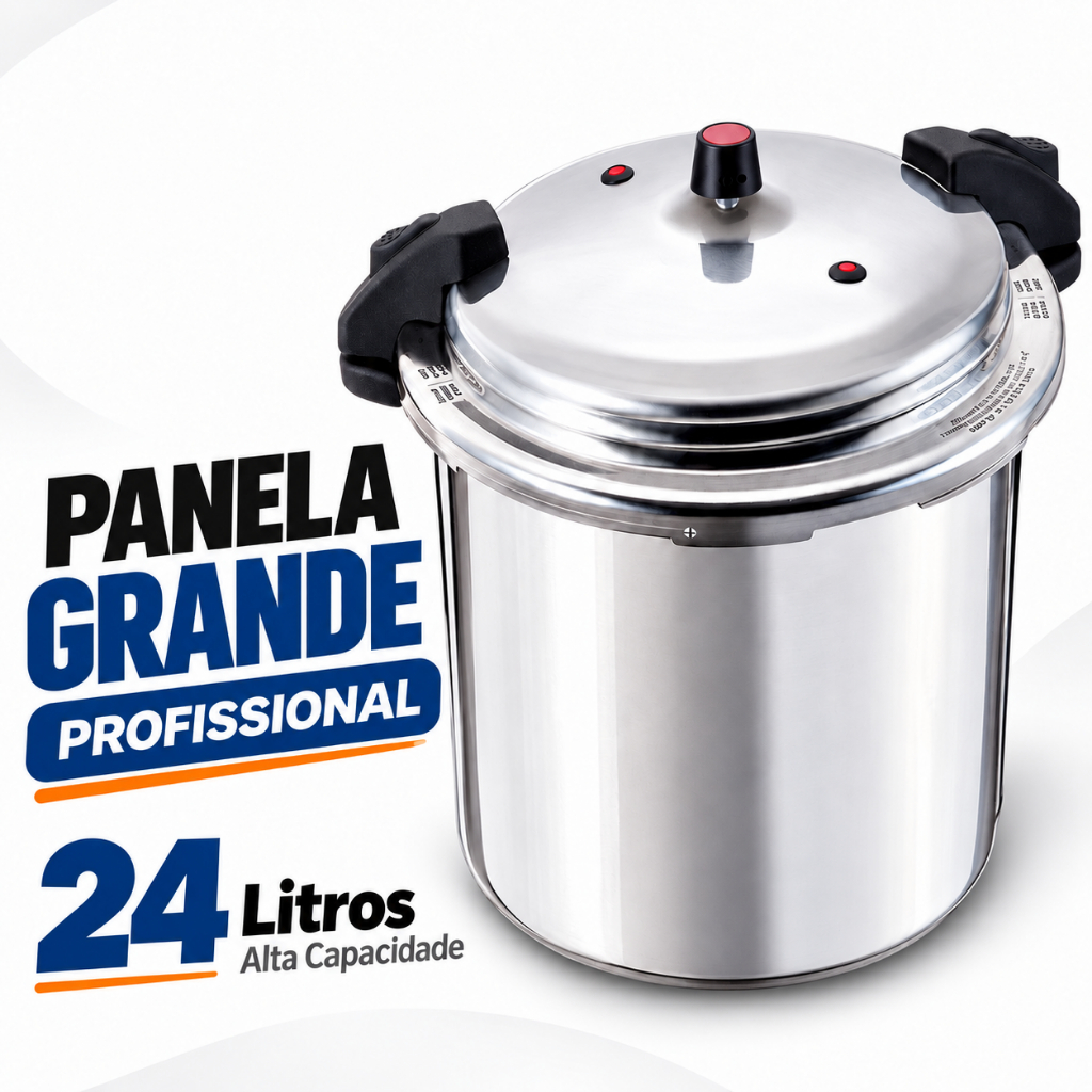 Panela De Pressao 7 a 24 Litros Profissional Fechamento Externo Grande Industrial Panelao Feijão Feijoada