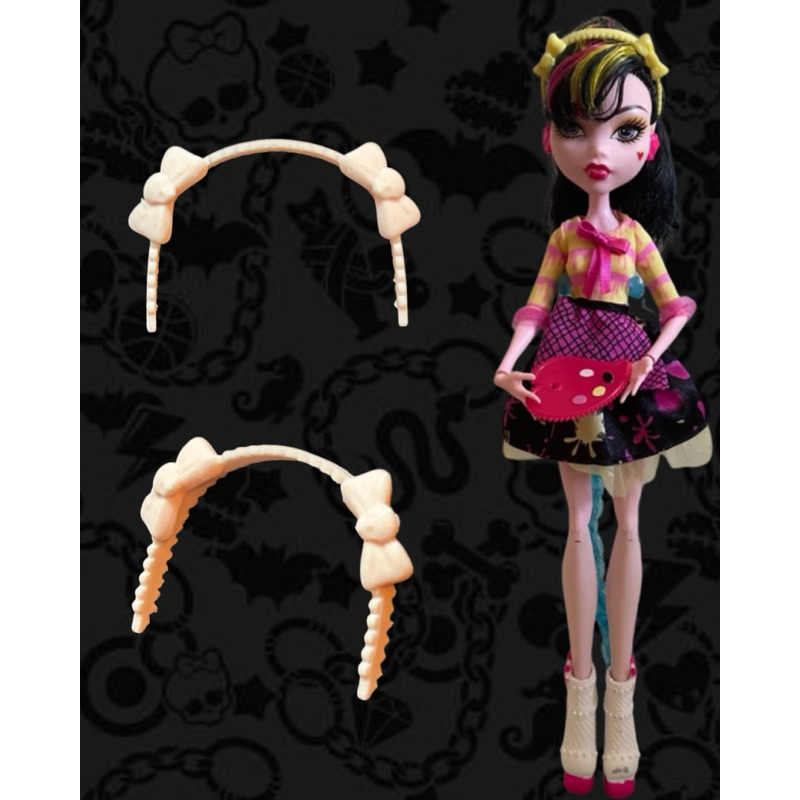 Tiara Inspirada Draculaura Art Class Monster High – Headband Reposição para Boneca (Impressão 3D)