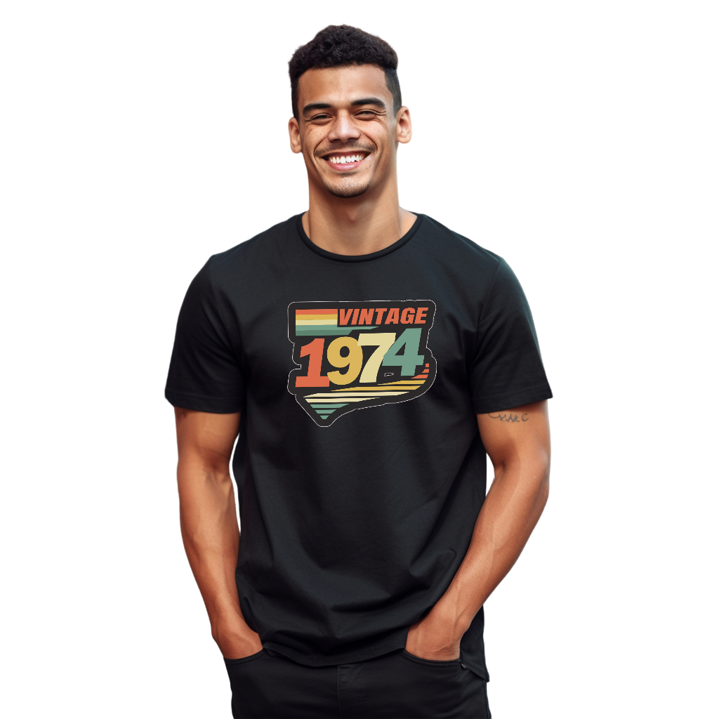 Camiseta Camisa Nascido Em 1974 Old School Vintage