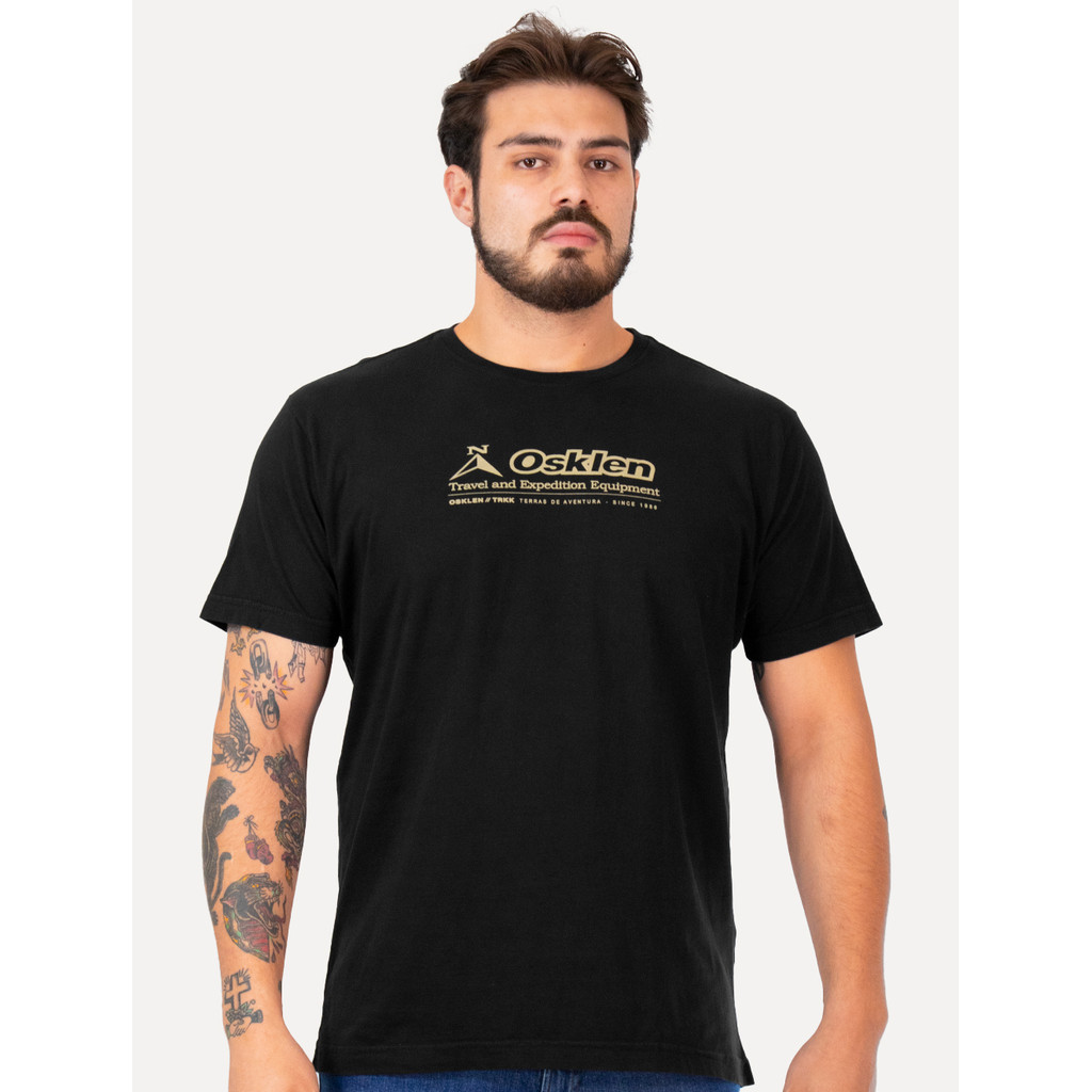 Camiseta Osklen Original Masculina Regular Vintage Trkk Old Preta