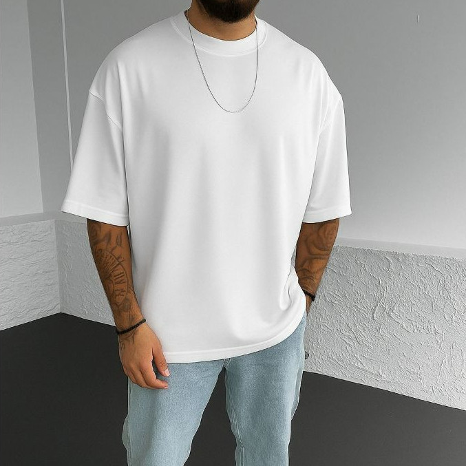 Camiseta Oversized Malha Grossa Vintage | Casual Streetwear | Old Money | P ao G1