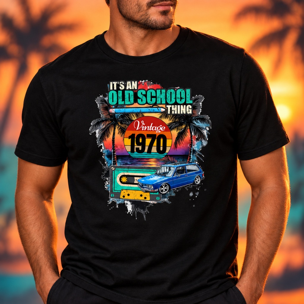 Camiseta Masculina e Feminima Carro Antigo Anos 70 Old School Retrô Vintage 100% Algodão