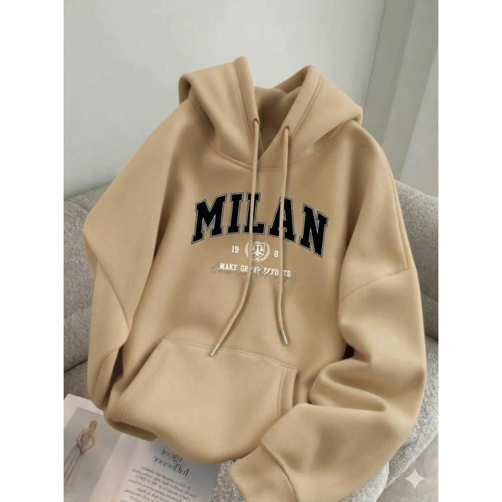 Moletom Flanelado Feminino Universitário MILAN Estilo Vintage Old Money Pullover Premium Unisexx