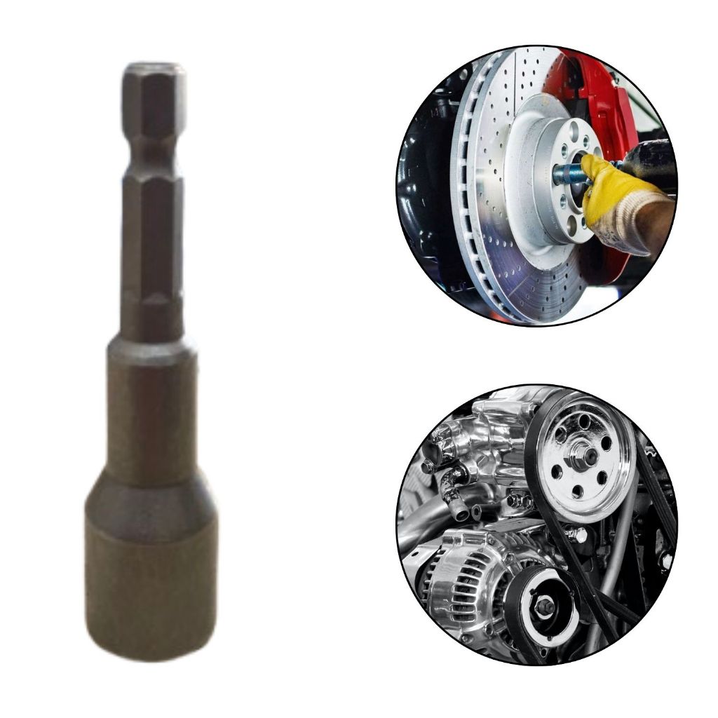 Soquete Magnetico Sextavado Para Parafusadeira Tipo Cachimbo Magnético Em Aço Adaptador Pontas Bits