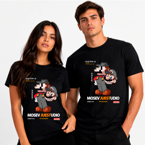 Camiseta Manga Curta Masculina algodão Unissex Desenho Player Victory
