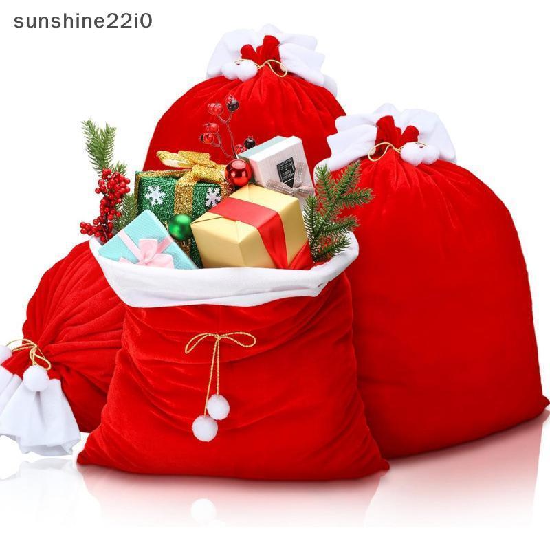SUS Grande Capacidade Natal Papai Noel Saco De Presente Corda Poeta Design Festivo Sa Para De Feriado Dando Decoração De