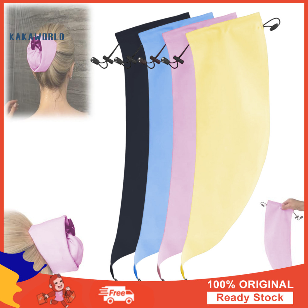 Hair Protection Cap Care Solution for Workouts Waterproof Ponytail Shower for Long – Reusable Bathing Hat with Sleeve